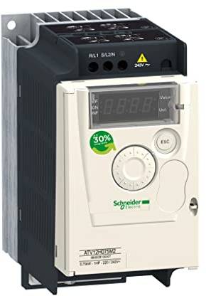 Schneider Electric ATV 12, 1-Phasen Drehzahlgeregelter Antrieb 0,55 kW, 230 V ac / 6,7 A 400Hz für Wechselstrommotoren
