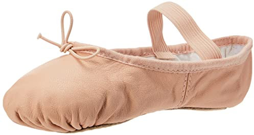 Bloch Dance Girl's Dansoft Full Sole Chaussons de Danse en Cuir Rose Taille 10,5 Little Kid