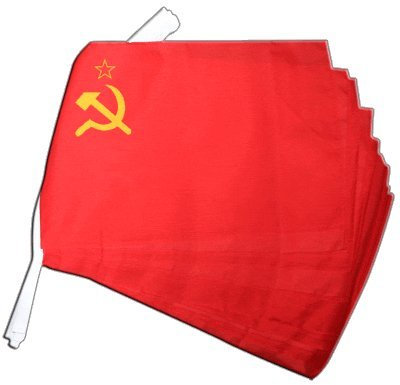 Flaggenfritze Fahnenkette Flaggen UDSSR Sowjetunion 30x45cm, Länge 9 m