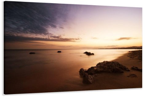 Visario Leinwandbilder 5023 Bild auf Leinwand Strand, 120 x 80 cm