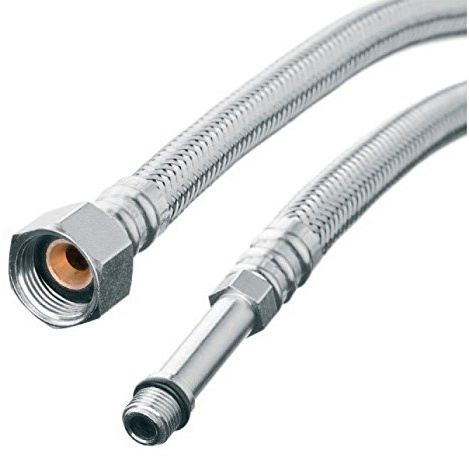 Flexi Flexible Kitchen Basin MonoBloc Tap Connector Hose Pipe 1/2 x M10 (1/4) 40cm Length