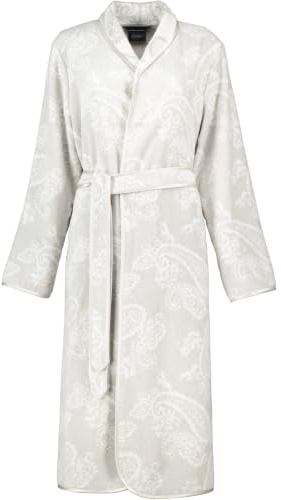 Cawö Home Bademäntel Damen Schalkragen Paisley 4420 silber - 73 XL