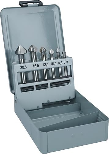 Bosch 6x PRO Soft Metal HSS Kegelsenker-Set (für Aluminium, Nichteisenmetalle, Ø 6,3, 8,3, 10,4, 12,4, 16,5, 20,5 mm, Professional Zubehör Bohrmaschine/Schrauber)