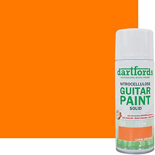 dartfords Capri Orange Nitrocellulose Guitar Paint 400ml Aerosol