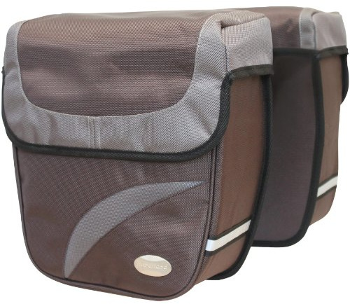 Haberland Cykel och dubbelväska, svart/brun, 25 x 20 x 15 cm, 18 liter, DT3418 05