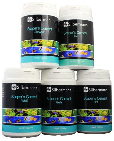 Silbermann Scaper´s Cement, Aquarien Zement, Aquarien Mörtel (1200 g, schwarz)