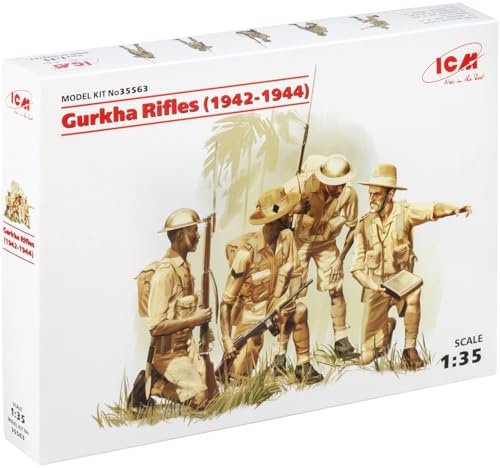 ICM 035563-1/35 WWII Gurkha Rifels, 4 Figuren Plastikmodellbausatz