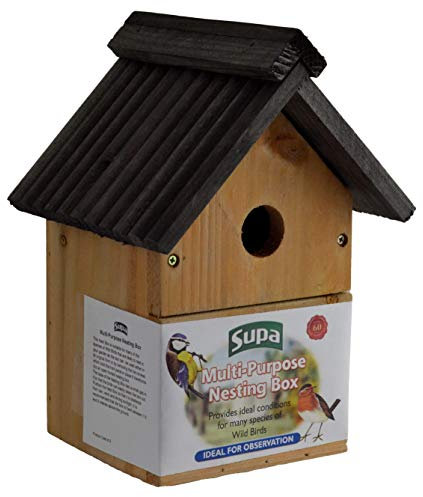 Supa Wild Bird Multi-Purpose Nesting Box | Can Be Either Open Fronted Or A Traditional Nest Box | Suitable For Many Different Species Of Garden Birds