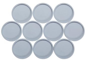 MAUL Magnete (10 Stück) Ø 29mm | Magnet aus bruchsicherem Kunststoff | Starke Magnete für Whiteboard und Magnettafel | Industriemagnete vielfältig anwendbar in Büro, Lager und Werkstatt | Grau