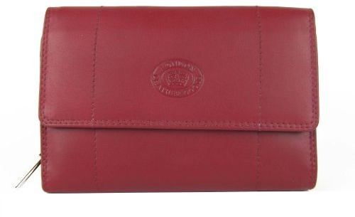 Ladies Soft Leather Flap Over Purse/Wallet by London Leather Goods Handy Zipped Section 6 Colours