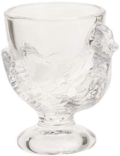 Abbott Collection Eierbecher aus Glas mit Hühnermotiv