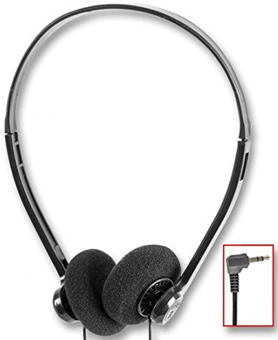 PRO SIGNAL Lightweight Stereo Headphones with 1.8m Cable 3.5mm Jack Ideal for Education, Tours & Training – PSG03469