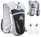 TRIWONDER Sac Trail 5,5L Gilet d'Hydratation Sac à Dos Hydratation Léger pour Marathon Randonnée VTT Course Running Homme Femme (Gris - avec 2 Bouteilles d'eau (250ml))