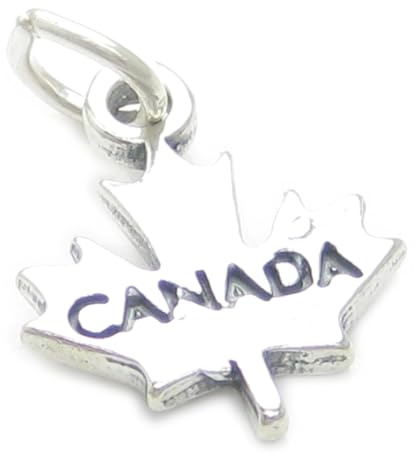 Maple Leaf Sterling Silber Charm .925 x 1 Maples Leaves Canada Charms
