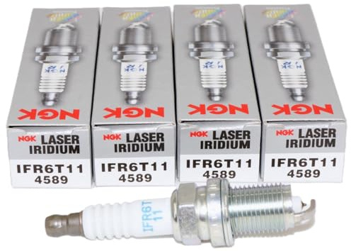 NGK Laser Iridium Spark Plugs [x4] IFR6T11 (4589) | Replaces 41-111 9008091181 90919-01211 90919-01238 90919-01211-79 3297 3335 4504 4702 IK20TT PK20TT SK20R11 SK20R-P11 8100.