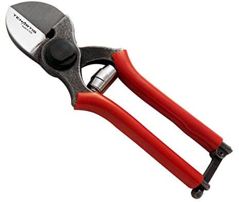 Tenartis 252 Forbici Potatura a Doppio Taglio Eccentrico 19 cm con Custodia in PVC - Made in Italy