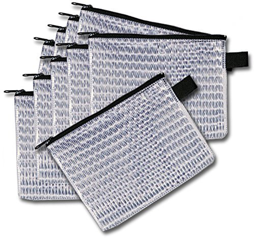 Rexel AZ1300260 Mesh Bag Reissverschlusstasche A4, Transparentes Material Inhalt ist leicht sichtbar, schwarz