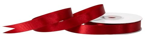 Satinband 12mm x 25m Rolle - FARBAUSWAHL in 3/6/12/18/25/38/50/75/100mm - farbecht & waschbar - Schleifenband für Hochzeit - Geschenkband zum Verpacken Dekorieren Basteln - Bordeaux 270