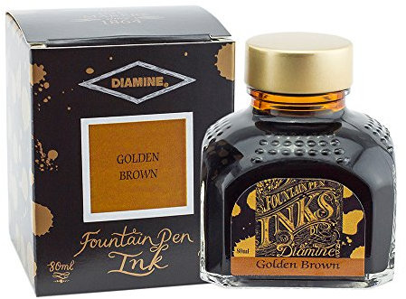 Diamine Golden Brown Tintenglas 80ml