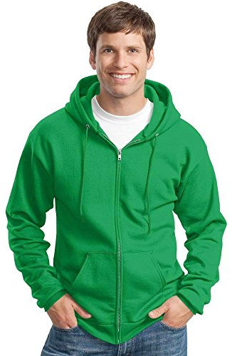 Small Kelly Green Classic Plain Zip up Hoodie Unsex and These are Ideal for Mens and Ladies Hooded Sweatshirt