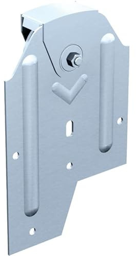 Mantion FFA10052 Paire de Monture Galet Delrin flasque Acier 250A Fer 50x10 mm-Capacité Porte 250Kg-250A