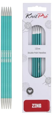 KnitPro Zing Double Pointed Needles 8 (20cm) | 3.25mm