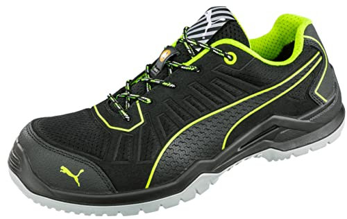 Puma Safety Fuse TC Green Low 644210-42 ESD Sicherheitsschuh S1P Groeße: 42 Schwarz, Gruen 1 Paar, Schwarz Grün, 42 EU