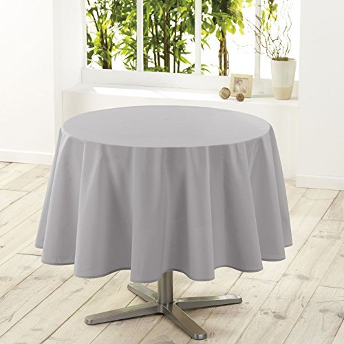 NAPPE RONDE (0) 180 CM POLYESTER UNI ESSENTIEL GRIS