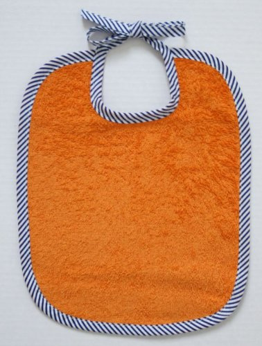 Lätzchen 25/30 Babylatz Bindelatz (Orange-Steifen Lätzchen)