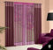 DecoKing 140x245 cm violett Pflaume lila Spaghetti Vorhang Perlenvorhang Koralle Kräuselband Fensterdekoration Gardine Violet Purple Lilac