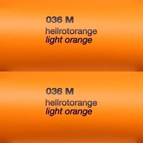 6,03€/m² Rapid Teck® Matt Folie - 036 Hell Orange - Klebefolie - 5m x 63cm - Folie Matt Plotterfolie - Klebefolie selbstklebend - auch als Moebelfolie -Dekofolie