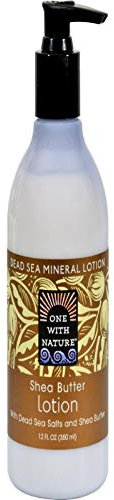One With Nature Feuchtigkeitsspendende Hand- und Körperlotion mit Sheabutter, Mineralsalze aus dem Toten Meer, 360 ml
