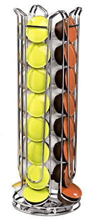 Xavax Kaffee-Kapselständer Torre II für Dolce Gusto, drehbar, 32 Kapseln, silber