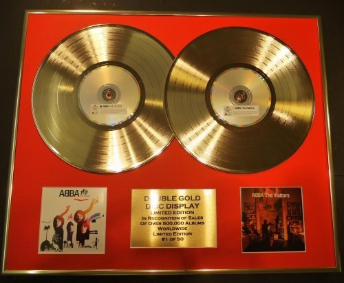 ABBA/Double CD Gold DISC/Record/Display/LTD. Edition/Coa/das Album und die Visitoren