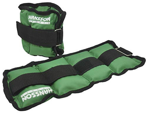 Hansson.Sports Gewichtsmanschetten Laufgewichte für Fuss/Hand-Gelenke Paar - 2x1,0KG grün