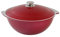 rukauf Kazan - Kasan - Schmortopf - Kochtopf - Asia Wok mit dicken Wänden / 4,5 Liter/Aluguss/Dekorative Außenbeschichtung in 3 versch. Farben (Weinrot)