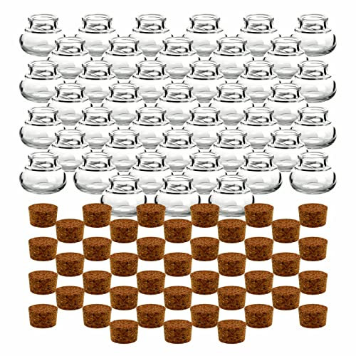 gouveo 39er Set Gewürzgläser 40 ml mit Korken - Mini Korkengläser mit Korkverschluss - Kleine Vorratsgläser für Kräuter, Gewürze - Kleine Glasdose (KGR040)