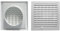 DIANKAMIN 411-371-125 Griglia di aerazione quadrate con imbocco Tondo 125mm, Multicolore