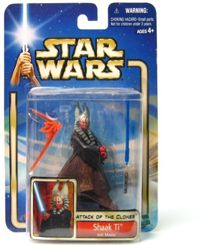 Star Wars 84872 Shaak Ti Jedi Master Action Figure Attack Of The Clones - Carded 2002 Hasbro