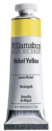 Williamsburg Artist Oil Colors, Nickel Yellow, 37 ml Tube
