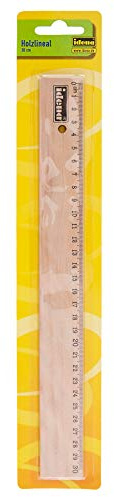 Idena 602017 - Lineal aus Holz, 30 cm, 1 Stück