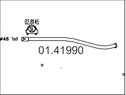 MTS 01.41990 Abgasrohr Auspuffrohr Hinten 1360mm 2kg