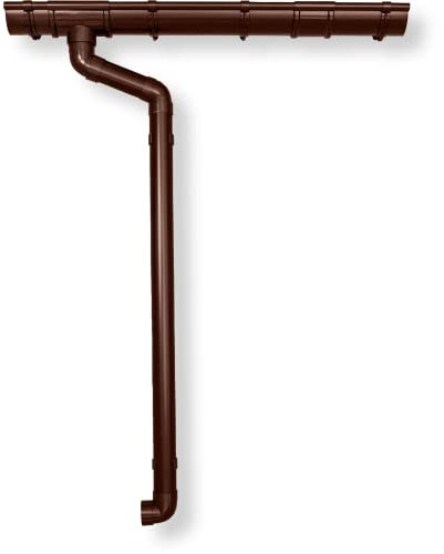 4Home&Garden Dachrinnen Set RG 100 braun 800 cm Halbrund Regenrinne Komplettset