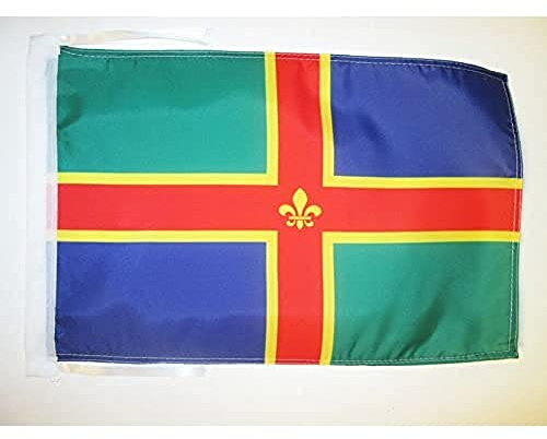 AZ FLAG Lincolnshire county Flag 45x30 cm 100D Polyester Cords | Indoor and outdoor use 12x18 in decorative flag double stitched seams and reinforced edges with ties