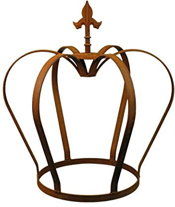 Edelrost Krone Lilie 54x50cm rostige Gartendekoration