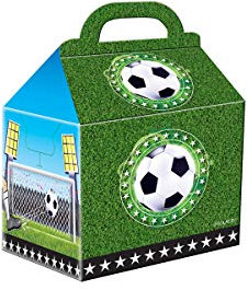 Folat 26204 Fußball kleine Boxen-4 Stück, Mehrfarbig, 9.5x9.5x15cm
