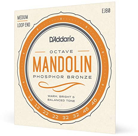D'Addario EJ80 Medium 12-46 Phosphor Bronze Octave Mandolin Strings