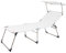 jan kurtz fiam Sonnenliege Gartenliege Amigo Fourty-Sun mit Dach extra hoch, 42 cm, Farbe:Weiss