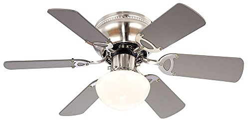 LED Decken Lampe Ventilator Lüfter Kühler Zugschalter Beleuchtung Recht-Links-Lauf 3 Stufen Holz Wohn- Schlaf- Ess- Zimmer Küche