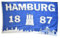 Flaggenfritze® Flagge Fanflagge Hamburg 1887 Silhouette - 90 x 150 cm